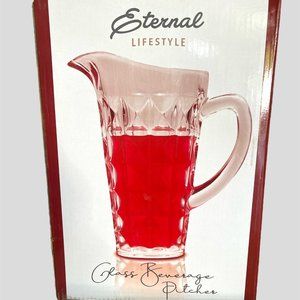 Eternal Lifestyle 48 Oz. Durable Crystal Glass Beverage Pitcher